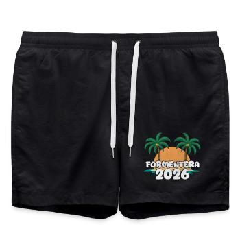 Formentera 2026 - Short de bain - noir - Devant - AI Model Male 185 light (185cm)