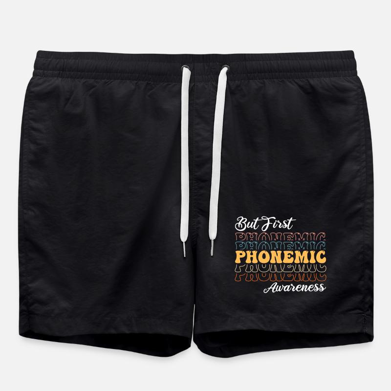 Phonemic Awareness First - Swim Trunks - black