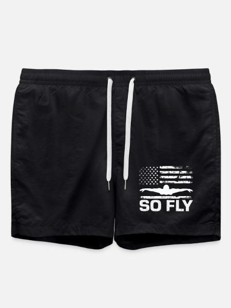 Lustige Schwimmer Sprüche & Schwimmverein Design - Badeshorts - Schwarz