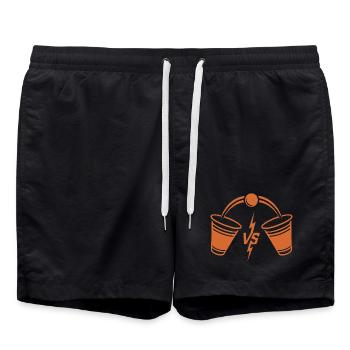 Beer Pong  - Badeshorts - Schwarz - Vorne - AI Model Male 185 light (185cm)