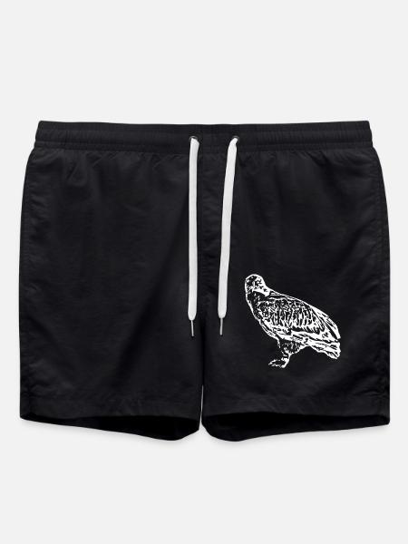 Peregrine falcon falcon bird predator falcon - Swim Trunks - black