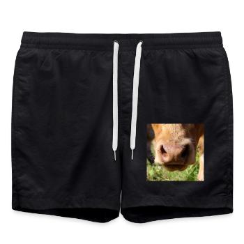 Vache vache vache vache nez Cow Vache - Short de bain - noir - Devant - AI Model Male 185 light (185cm)