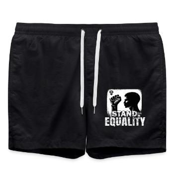 Stand for Equality - Swim Trunks - black - Front - AI Model Male 185 light (185cm)