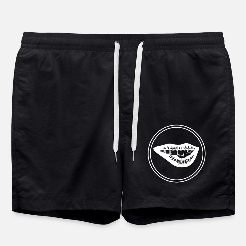 Lips symbol Beauty - Swim Trunks - black