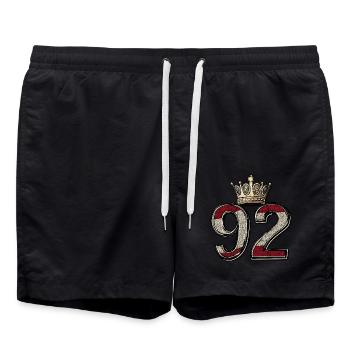 92 Number Krone - Swim Trunks - black - Front - AI Model Male 185 light (185cm)