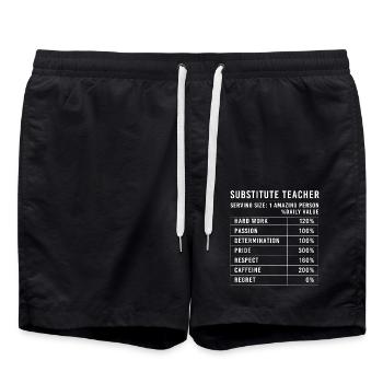 Enseignant suppléant Enseignant suppléant - Short de bain - noir - Devant - AI Model Male 185 light (185cm)