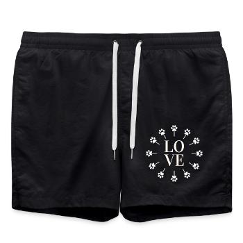 Amour Chiens Chien Amour Chien Personne - Short de bain - noir - Devant - AI Model Male 185 light (185cm)