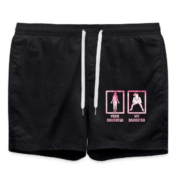 Your Daughter My Daughter - Swim Trunks - black - Front - AI Model Male 185 light (185cm)