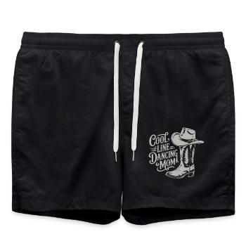 Line Dance Mom Linedance Mama Geschenk - Badeshorts - Schwarz - Vorne - AI Model Male 185 light (185cm)