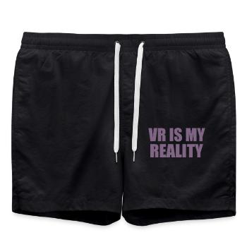 VR is my REALITY - Badeshorts - Schwarz - Vorne - AI Model Male 185 light (185cm)