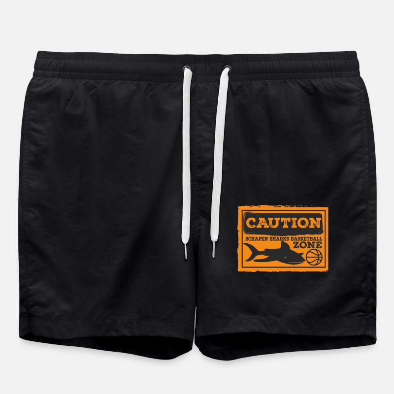 CAUTION SHARKS - Swim Trunks - black