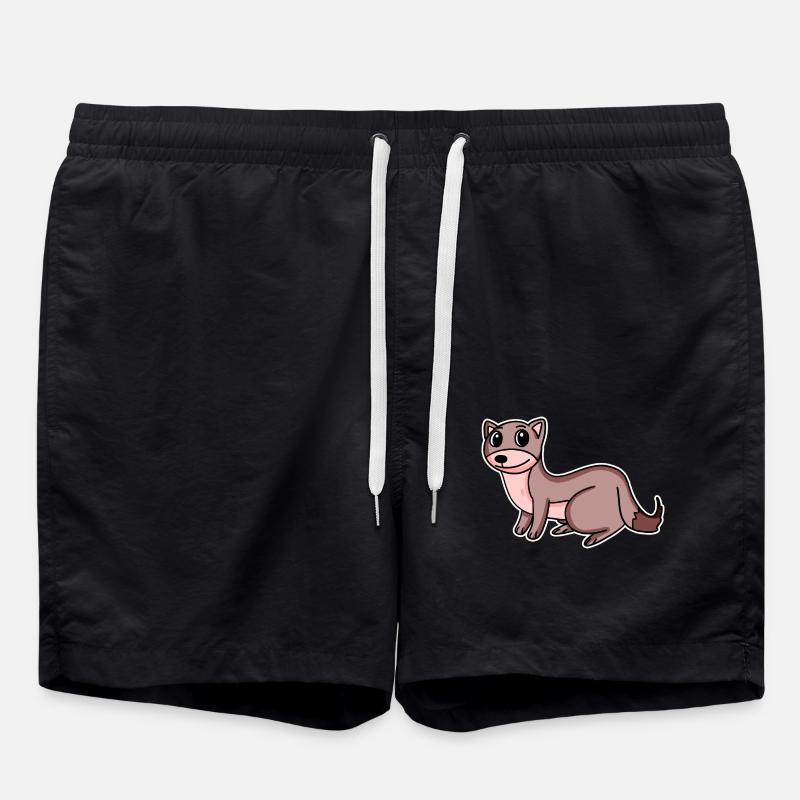 Motif de belette - Short de bain - noir