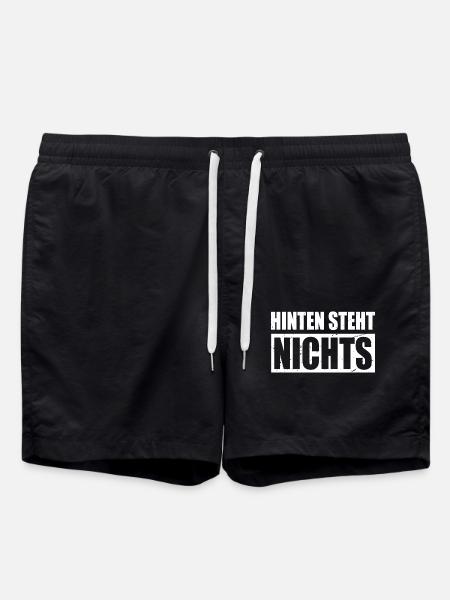 Hinten Steht Nichts Hinten Steht Auch Wat Nichts - Badeshorts - Schwarz