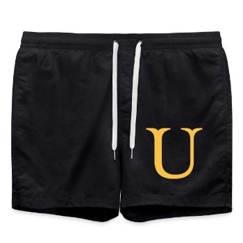 U - Badeshorts - Schwarz - Vorne - AI Model Male 185 light (185cm)