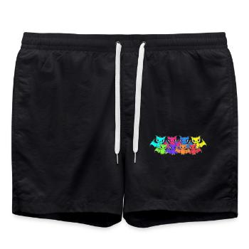 Halloween Fledermaus Fledermäuse Kinder Kind - Badeshorts - Schwarz - Vorne - AI Model Male 185 light (185cm)