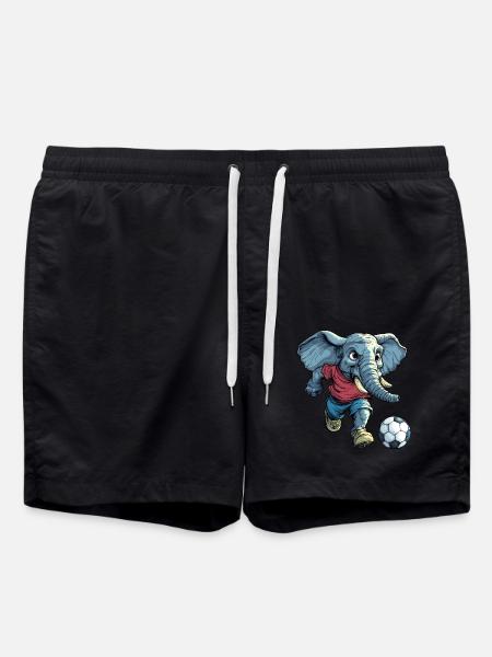 Soccer Elephants - Swim Trunks - black