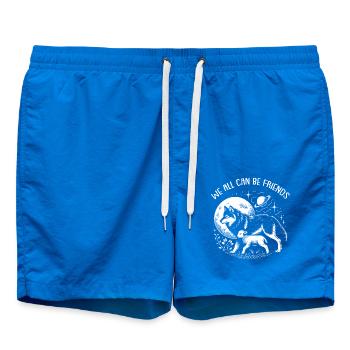 Wolf and lamb, we can all be friends - Swim Trunks - cobalt blue - Front