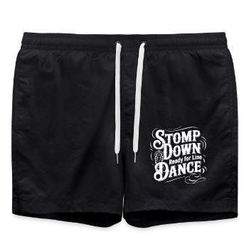 La danse en ligne, mon sport de danse et ma passion - Short de bain - noir - Devant - AI Model Male 185 light (185cm)