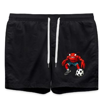 Crabe de football - Short de bain - noir - Devant - AI Model Male 185 light (185cm)