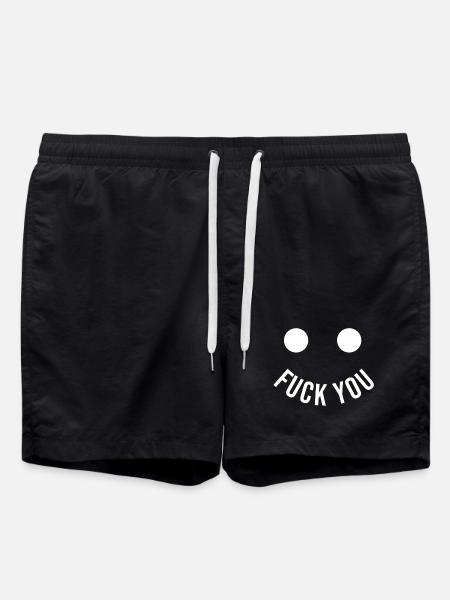 Fuck You Smile - Swim Trunks - black