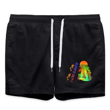Amour des Caraïbes - Short de bain - noir - Devant - AI Model Male 185 light (185cm)