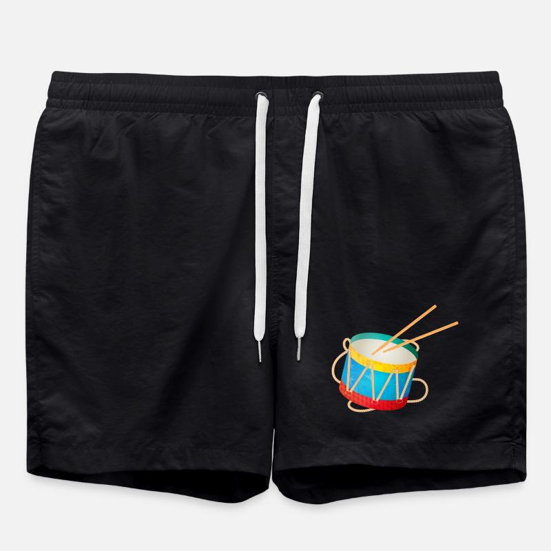 farverig tromme til børn med trommestikker - Badeshorts - sort