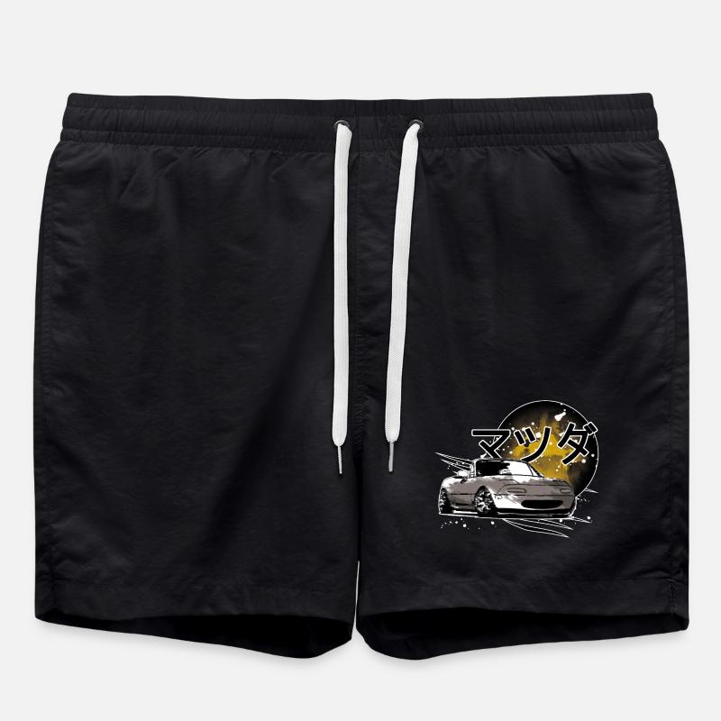 Japanese car Miata Mx5 - Swim Trunks - black