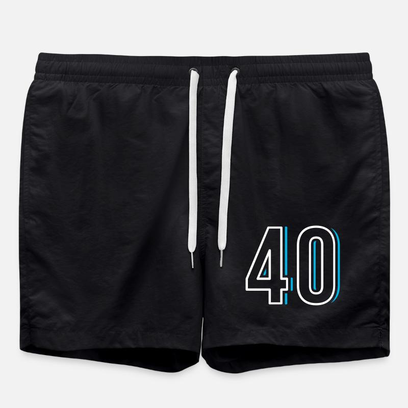 Numéro 40 - Quarante - Short de bain - noir