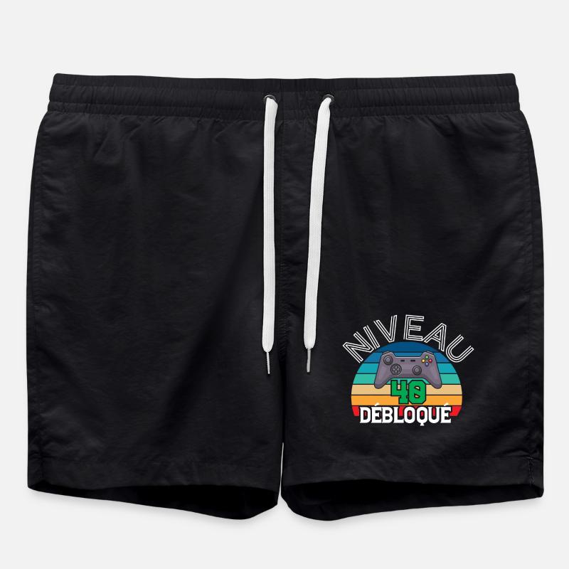 Level 40 freigeschaltet - Badeshorts - Schwarz