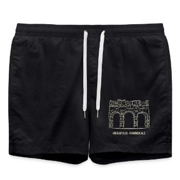 Turkey, Hierapolis Pammukale - Swim Trunks - black - Front - AI Model Male 185 light (185cm)