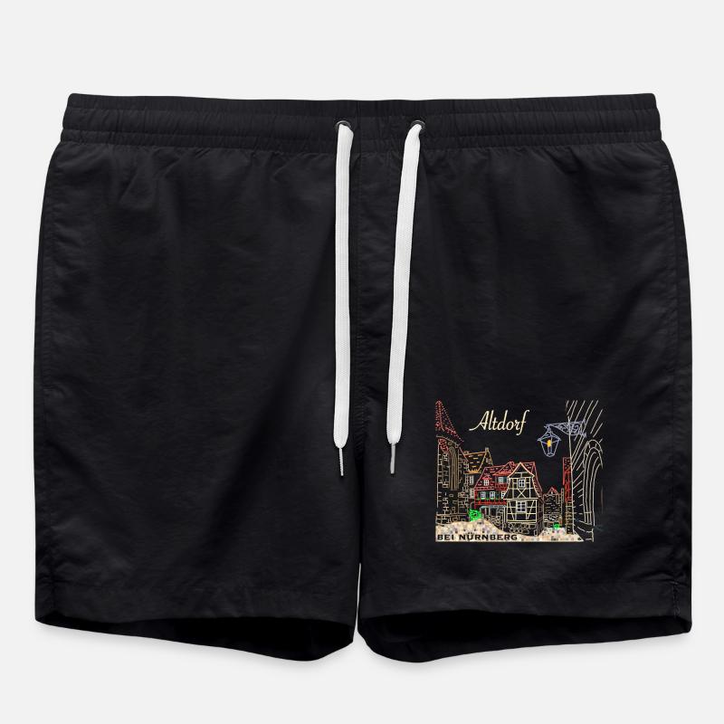 Altdorf near Nuremberg, half-timbered, Bavaria - Swim Trunks - black