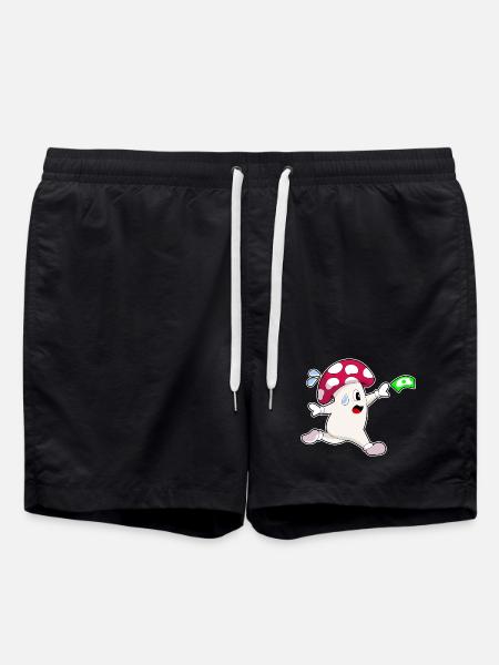 Mushroom Jogger Jogging Sport - Swim Trunks - black