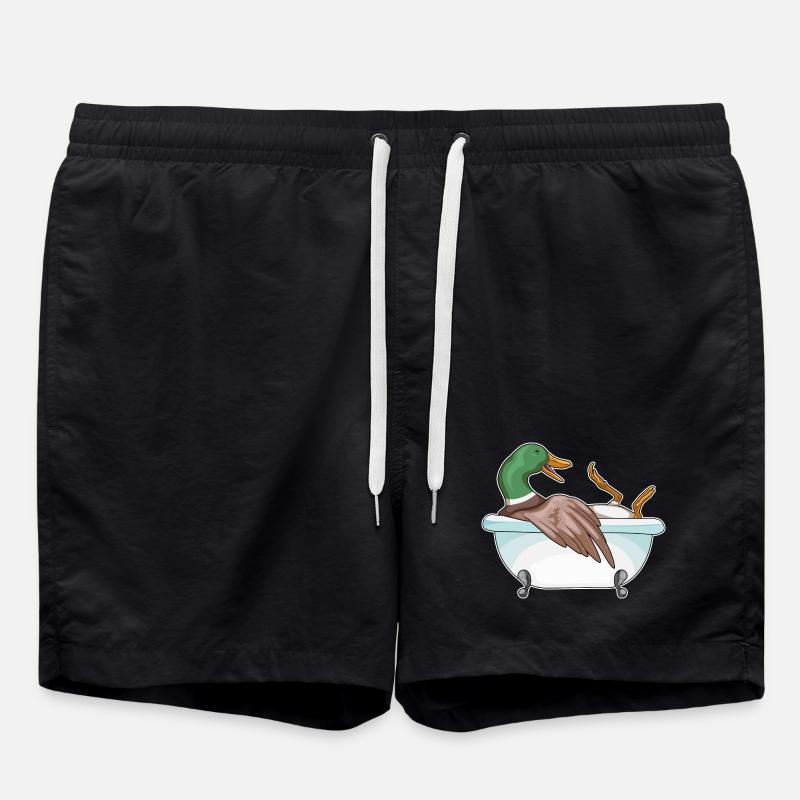 Duck Bathing Bathtub - Swim Trunks - black