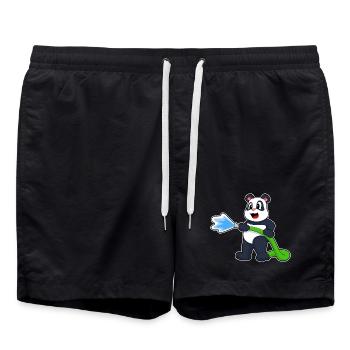 Panda Firefighter Fire Hose Fire Hose Fire Brigade - Short de bain - noir - Devant - AI Model Male 185 light (185cm)
