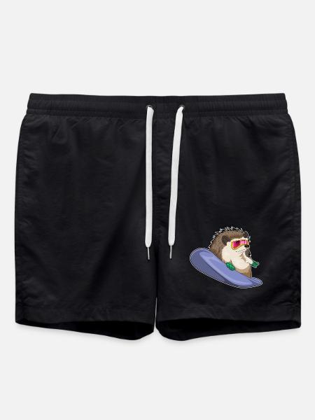 Hedgehog Snowboarder Snowboard - Short de bain - noir