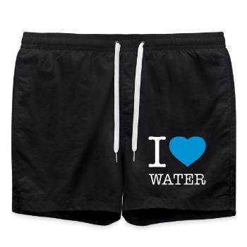 J’AIME L’EAU Wasser - Short de bain - noir - Devant - AI Model Male 185 light (185cm)