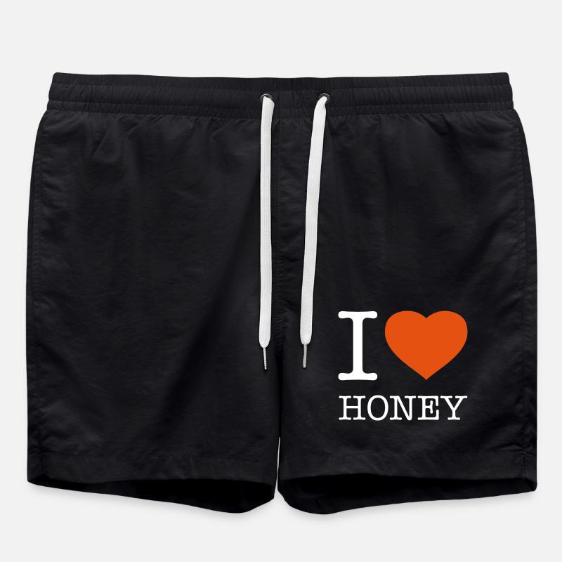 J’AIME LE MIEL - Short de bain - noir