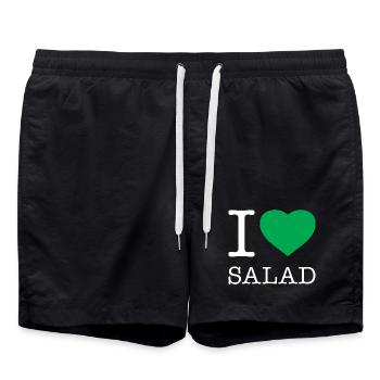 J’ADORE LA SALADE - Short de bain - noir - Devant - AI Model Male 185 light (185cm)