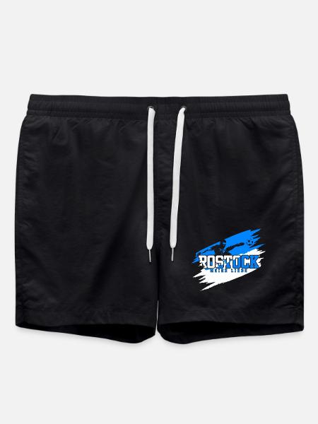 Rostock Fussball Norden Meine Liebe - Badeshorts - Schwarz