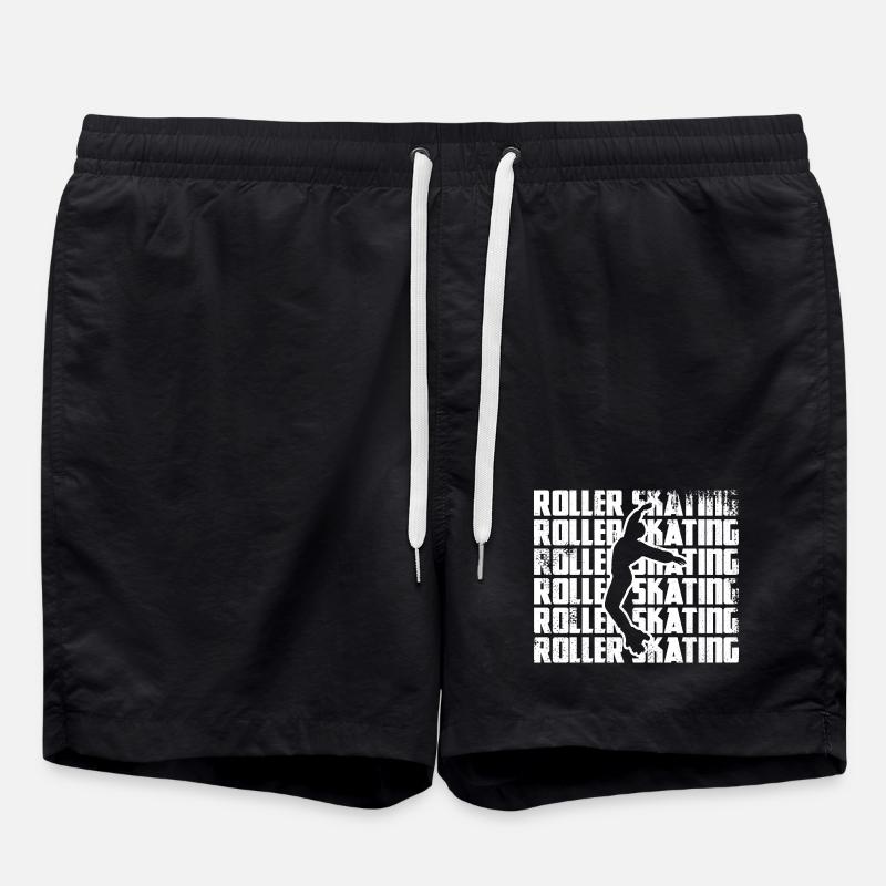 Roller Figure Skating - Swim Trunks - black