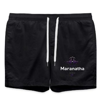 Maranatha Worship Wave - Swim Trunks - black - Front - AI Model Male 185 light (185cm)