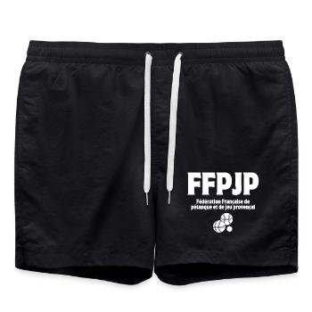 Pétanque, Pétanque-Spieler, Pétanqueur - Badeshorts - Schwarz - Vorne - AI Model Male 185 light (185cm)