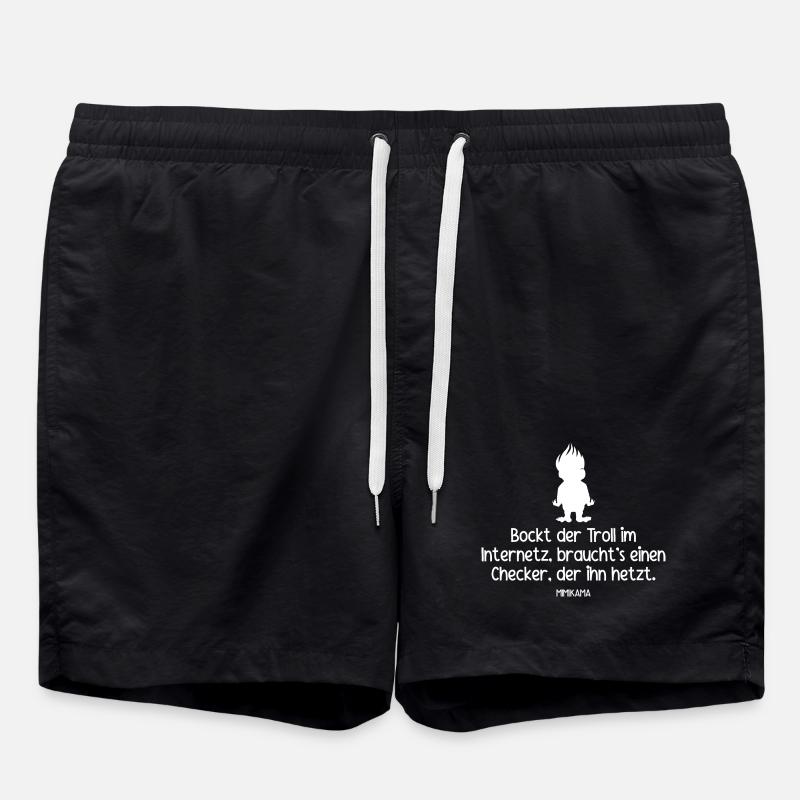 Troll-Checker - Badeshorts - Schwarz