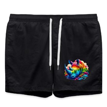 Rhinocéros - Short de bain - noir - Devant - AI Model Male 185 light (185cm)