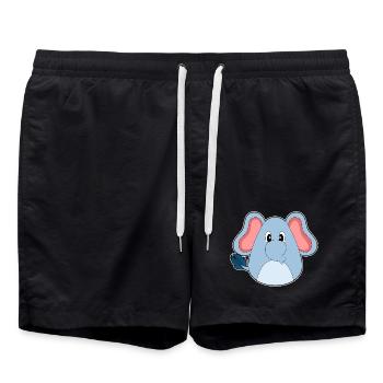 Elephant Easter Easter Egg - Swim Trunks - black - Front - AI Model Male 185 light (185cm)