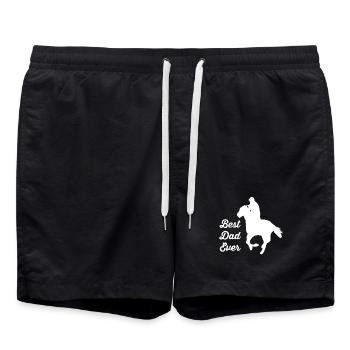Pferd - Badeshorts - Schwarz - Vorne - AI Model Male 185 light (185cm)