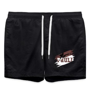 Fussballfans Pauli Die Macht aus dem Norden - Badeshorts - Schwarz - Vorne - AI Model Male 185 light (185cm)