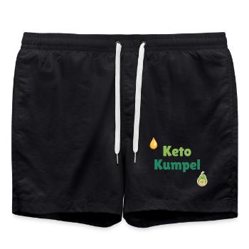 Keto Kumpel - Badeshorts - Schwarz - Vorne - AI Model Male 185 light (185cm)