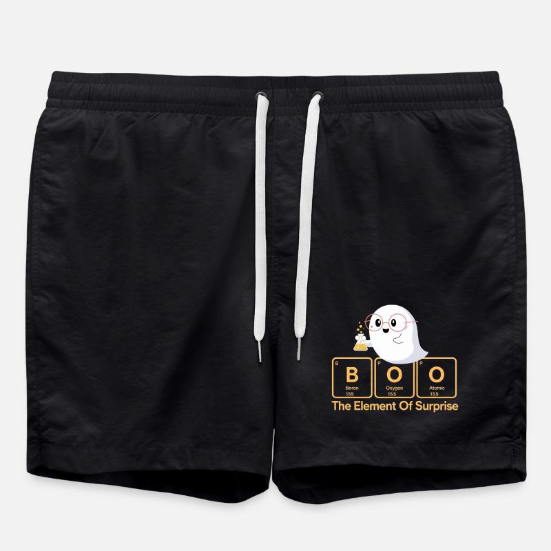 Elemental Boo Ghost Tee - Swim Trunks - black