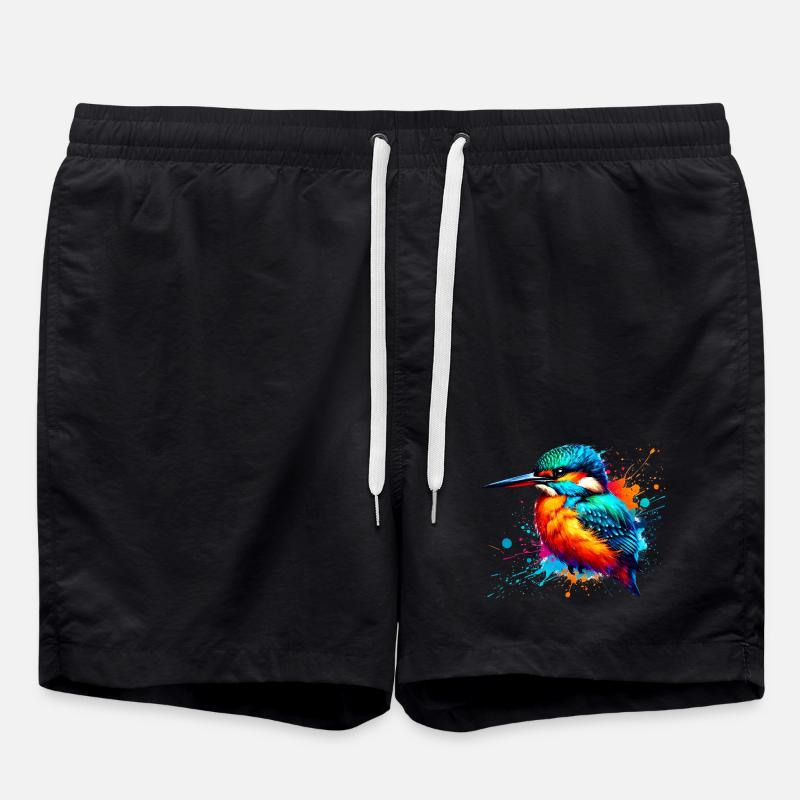 Eisvogel - Badeshorts - Schwarz